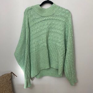 Green Chunky Knit oversized Sweater